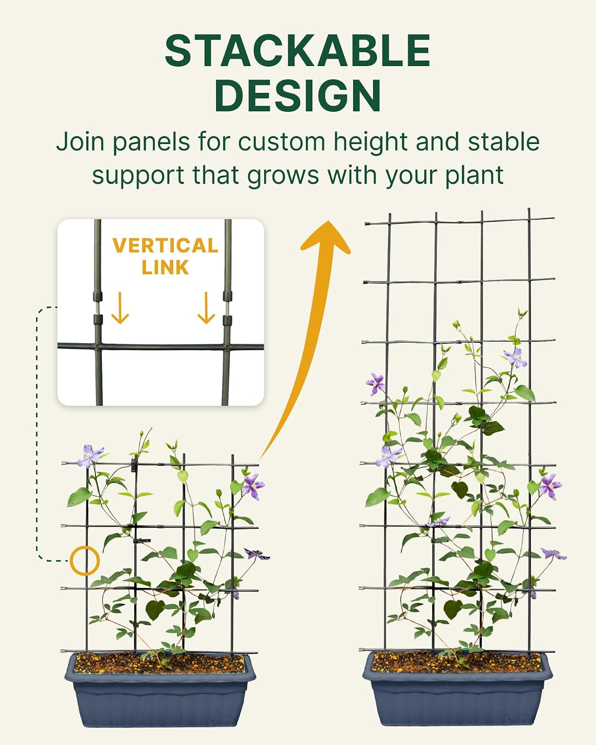 DAIM Multi Link Trellis Plant Support Garden Trellis for Climbing Plants Outdoor Plant Supports for Indoor Plants