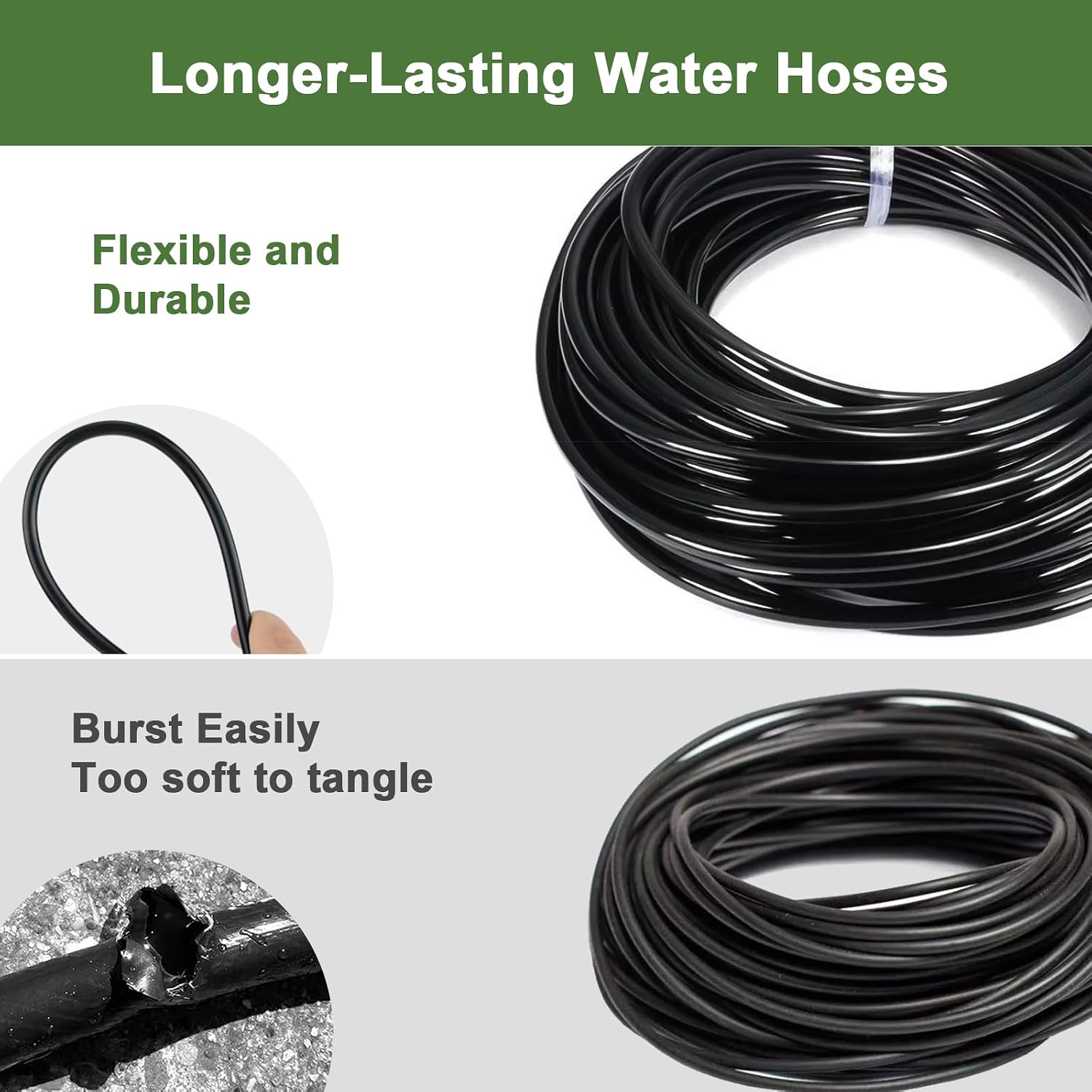 Drip Irrigation Kit for Garden, Quick-Connect Plant Watering System 250FT | Raised Bed Drip Line Kit, Greenhouse