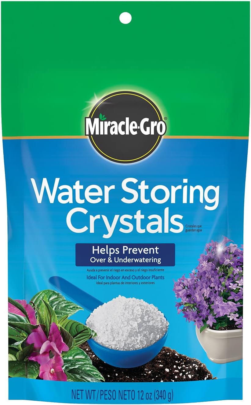Gro Water Storing Crystals, 12 oz. (2-Pack) | Soil Moisture Retention Crystals for Indoor and Outdoor Plants