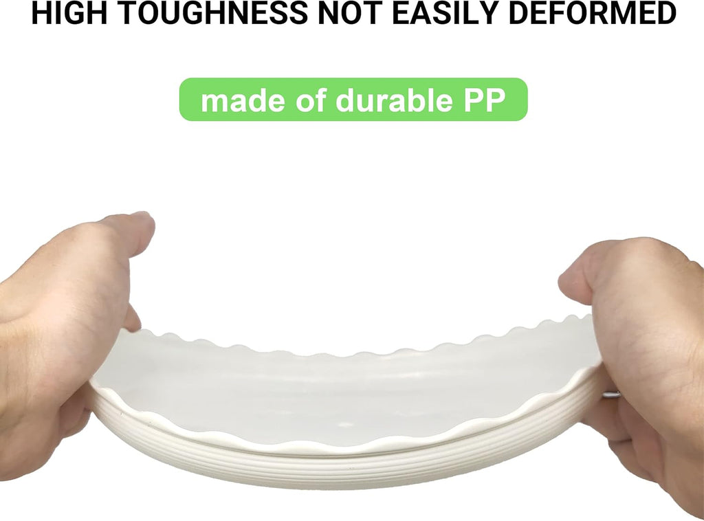 13 Pack Plant Saucer, 8 10 12 Inch Durable Plastic Plant Trays for Pots, White & Black Round Plant Pot Saucers, Drip