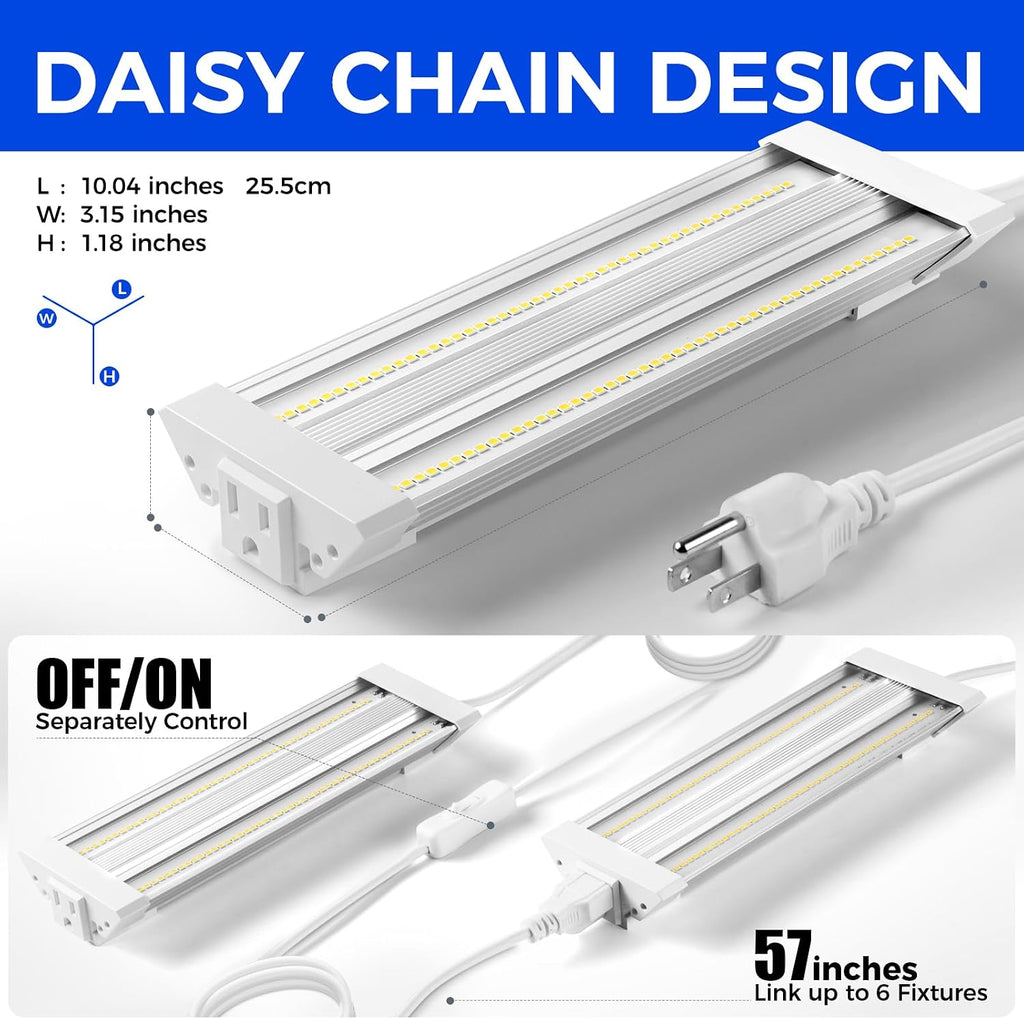 Barrina TX18 1FT LED Grow Light, 72W(4 x 18W), 5000K Full Spectrum, Timer | High PPFD, LED Plant Light，Hanging Grow