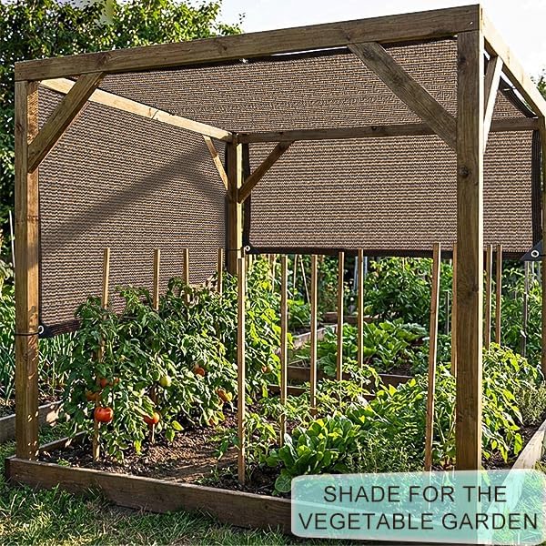 70% Sunblock Shade Cloth Shade Cloth with Grommets 6x20 Ft Garden Shade Mesh for Plant Cover Greenhouse Tomatoes Plants