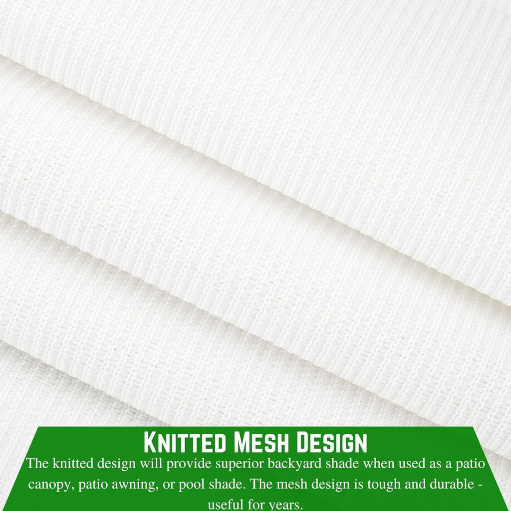 Farm Plastic Supply - White Shade Cloth - 50% - Mesh Fabric for Fence Privacy Screen, Garden Shade, Mesh Fence