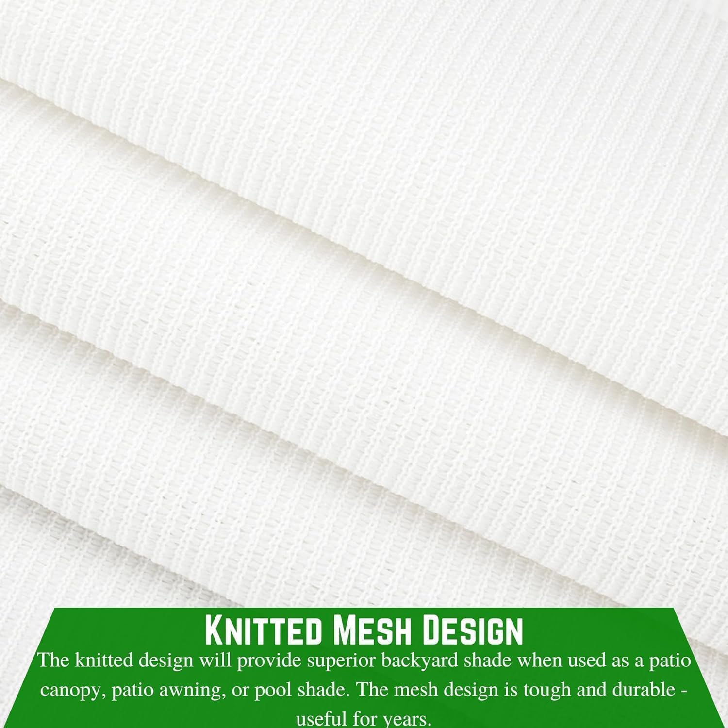 Farm Plastic Supply - White Shade Cloth - 50% - Mesh Fabric for Fence Privacy Screen, Garden Shade, Mesh Fence