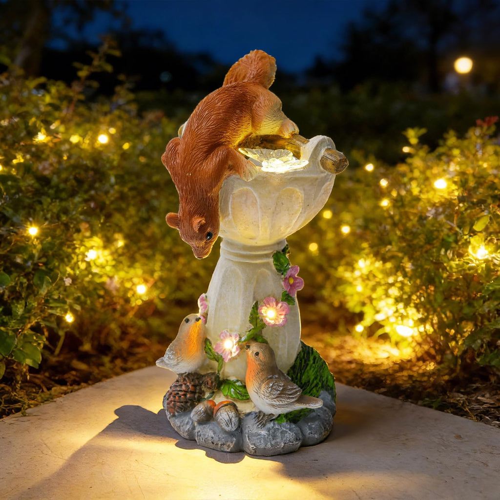 HUYIENO Solar Garden Statue Outdoor Decor Ornament Waterproof Solar Powered LED Lights for Yard, Patio, Lawn Gift for