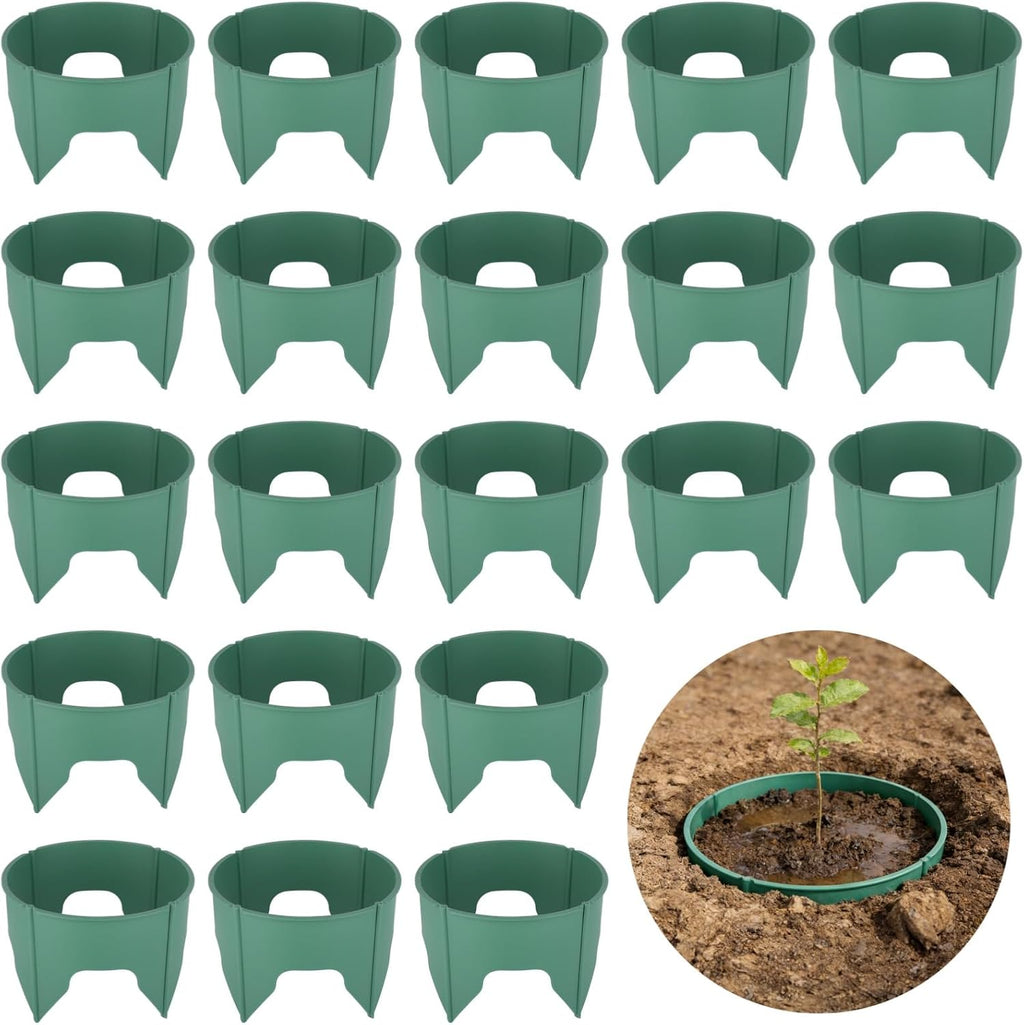 36 Pcs Plant Protector Rings, Plastic Planting Grow Rings, Spliceable Protective Round Edging to Isolate Stones &