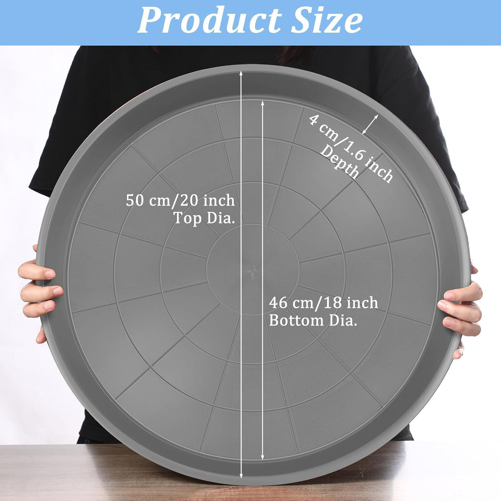 Eccliy 6 Pack Plastic Plant Saucer Heavy Duty Planter Saucers Large Plant Pot Saucers Plastic Water Trays for Indoors
