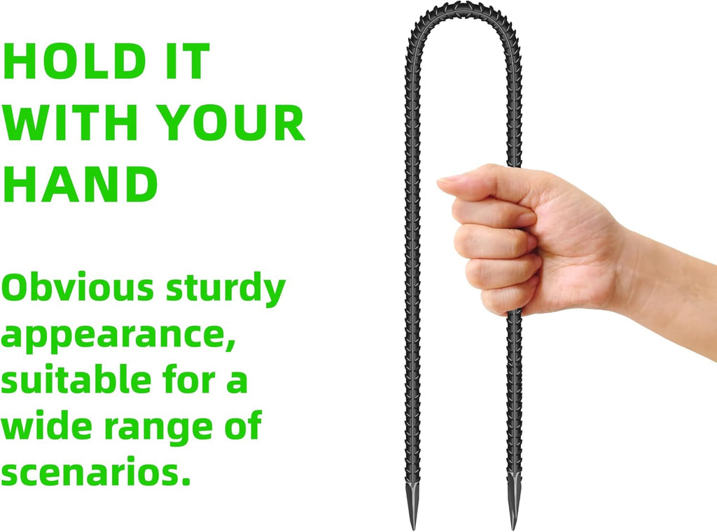 22 Pieces 12-Inch Garden Ground Stakes Galvanized Steel U Shape Hook Rebar Stake - Heavy Duty Anchors for Tents