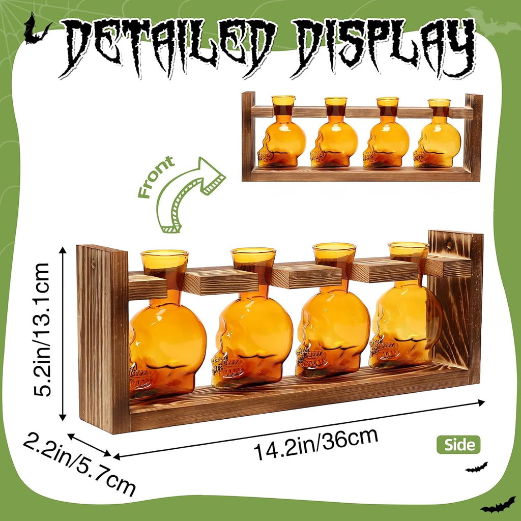 Plant Propagation Stations Halloween Skull Plant Terrarium Kit | Glass Vases Gift for Father Air Planter Home Office