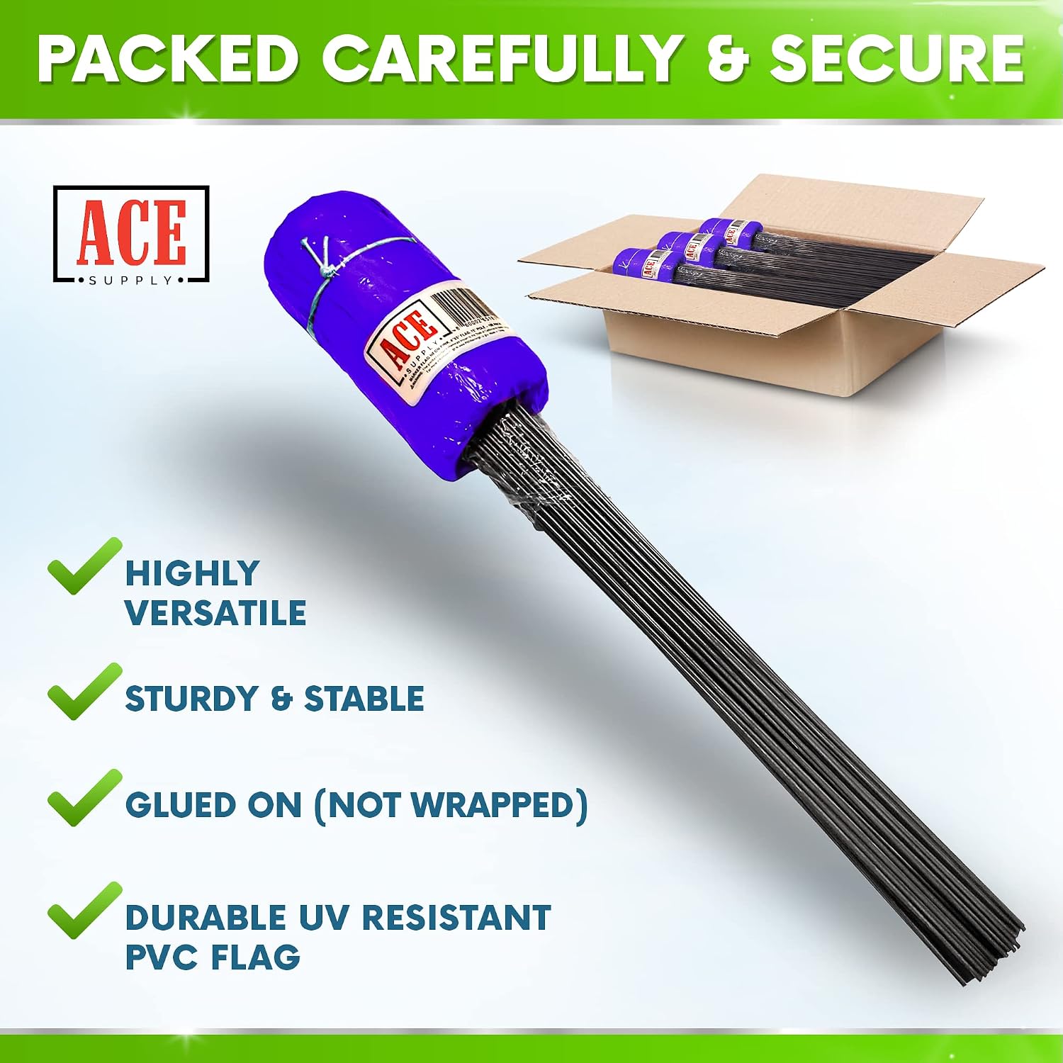 Purple Marking Flags 1000 Pack - 4x5x15 Inch Purple Flags for Outside - Markers For Lawn, Irrigation, Landscaping