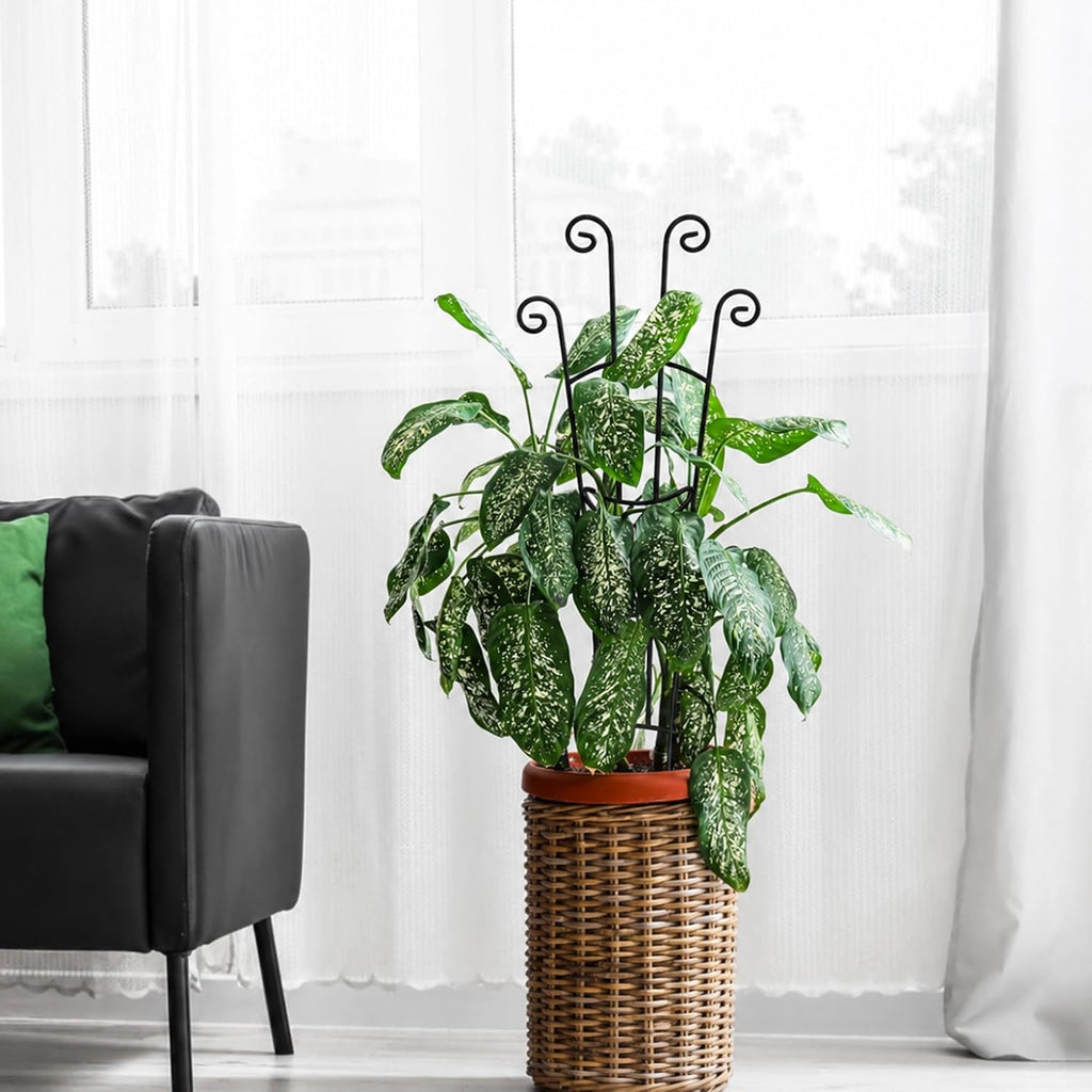 32.6in Plant Trellis for Climbing Plants Indoor, Expandable Large Metal Trellis for Potted Plants, Heavy-Duty Tall
