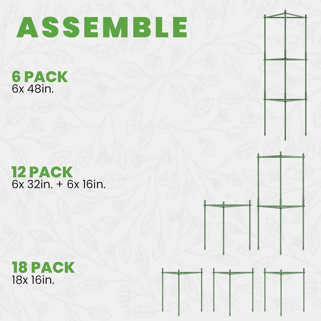 Tomato Cage - Large Trellis Stakes and Plant Support Structures for Vegetables and Climbing Plants - Tall Tomato Cages