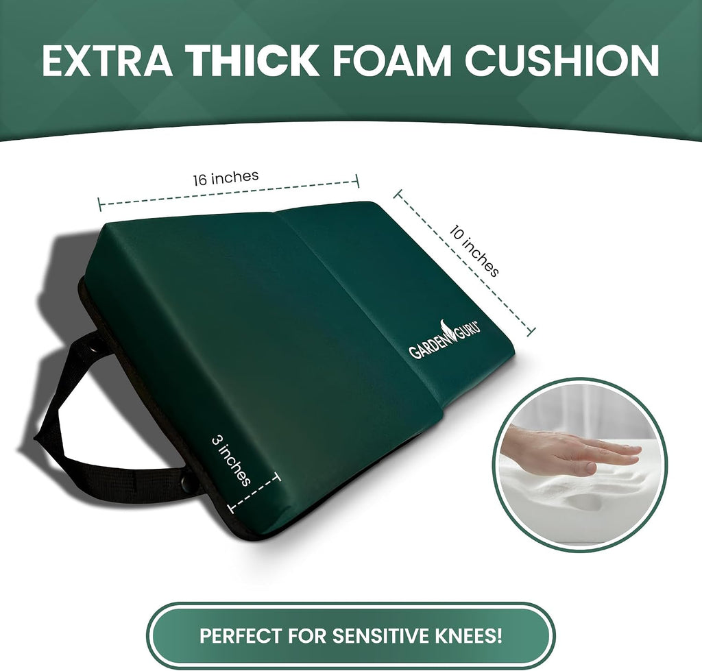 Garden Guru Extra Thick Gardening Kneeling Kneeler Pad – Ultra Soft Foam Cushion Padding for Knee – Water Resistant