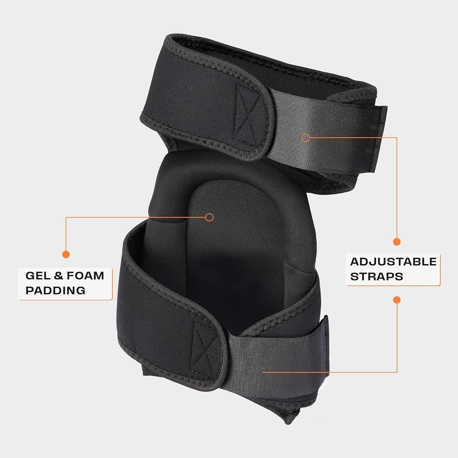 Thunderbolt Knee Pads for Men Construction Knee Pads for Work for Men and Women with Double Gel for Gardening Flooring