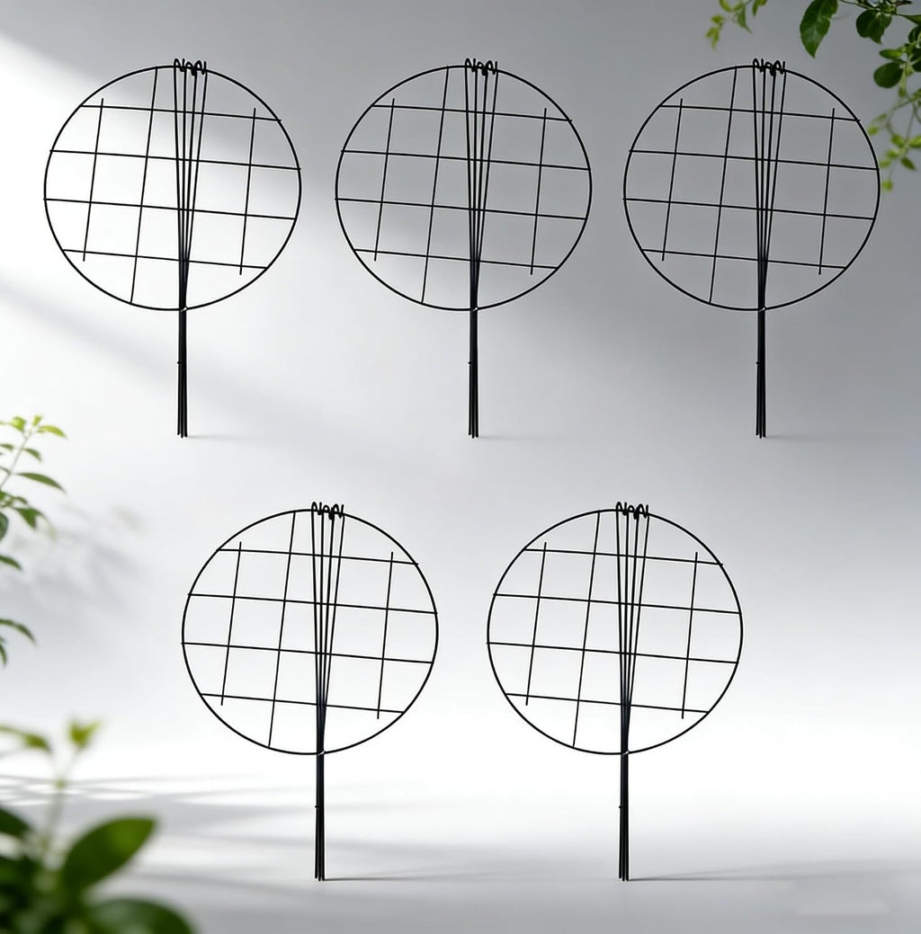 MTB Supply 5 Pack 16 x 24 inch Peony Cages,Grow Through Plant Support Stakes, Flower Support Hoops Heavy Plants Brace