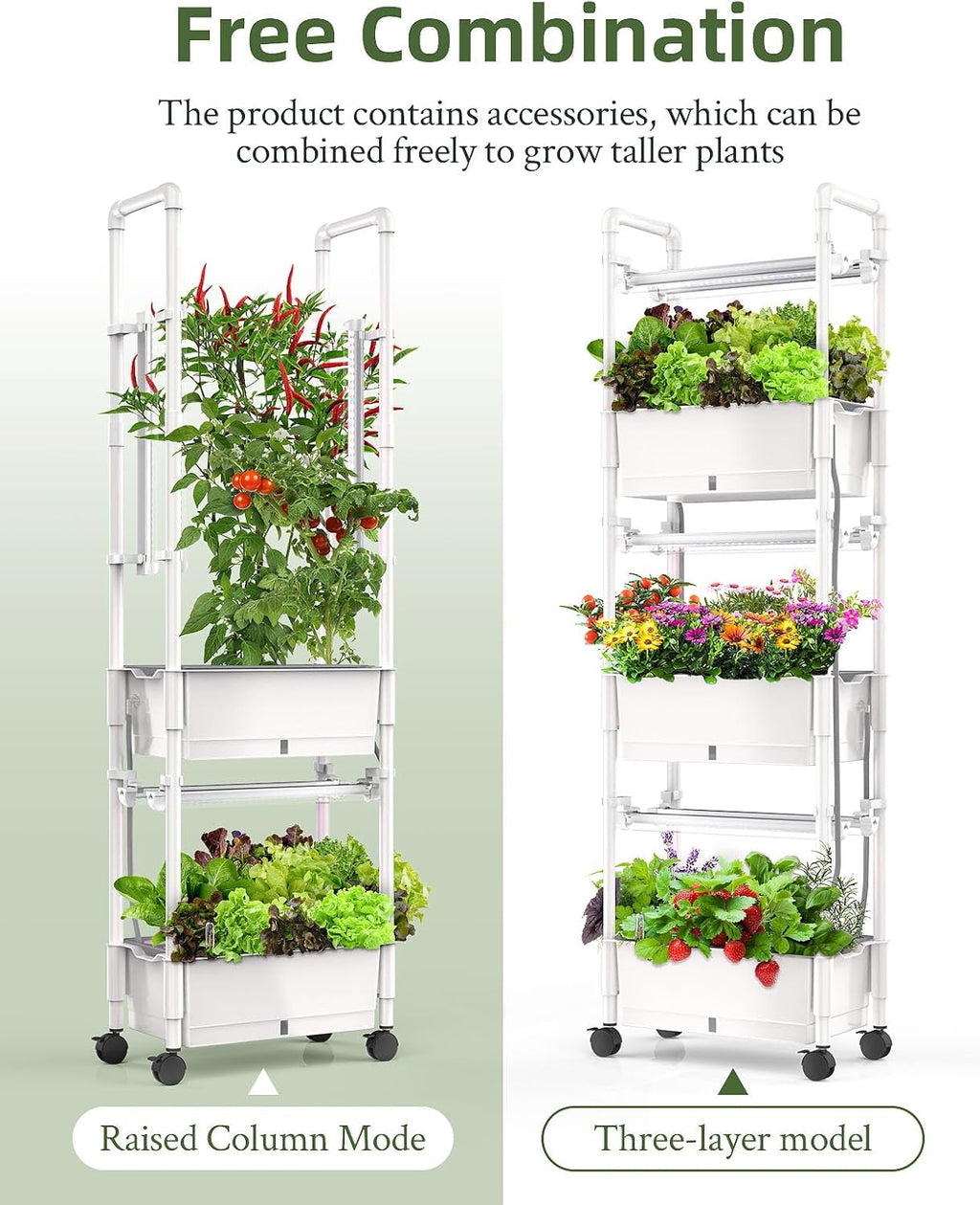 Hydroponics Growing System,AOONEG 42Pods Indoor Herb Garden with LED Grow Light,Hydroponics Growing System Kit with