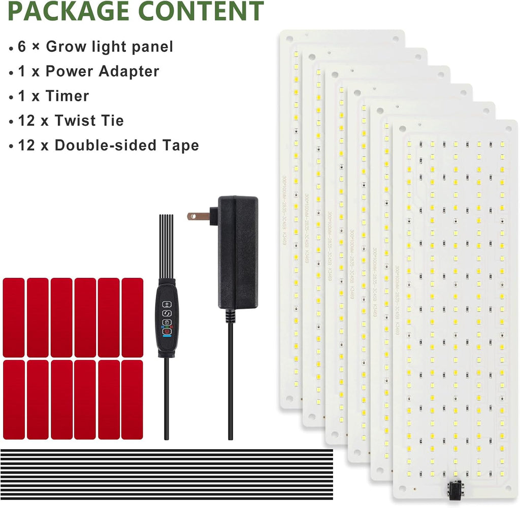 LBW Plant Grow Light, 810 LEDs Full Spectrum Plant Lights for Indoor Growing, Ultra-Thin Panel Grow lamp for Under
