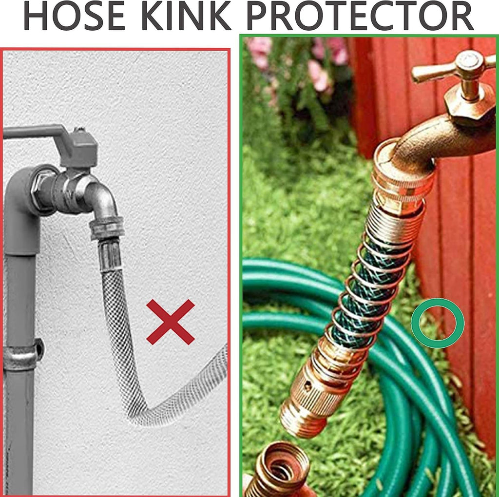 Heavy Duty 2 Way Brass Garden Hose Splitter with Shut Off Valves, Outdoor Faucet Connector with Water Timer, Anti Kink