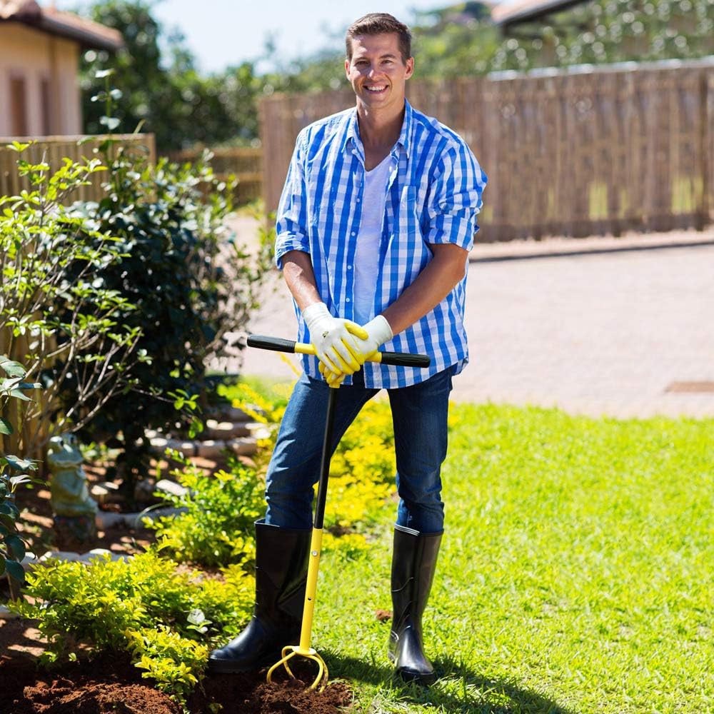 Altdorff Hand Tiller for Gardening, Garden Claw Manual Tiller with Ergomomic Handle, Steel Cultivator Tiller Lawn