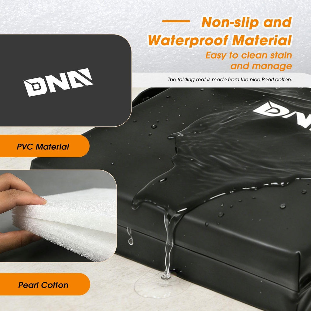 DNA Motoring Foldable Soft Kneeling Pad Mat Extra Thick Foam Knee Pad Mat Water Resistant 43 X 17.7 X 1.6 in for Auto