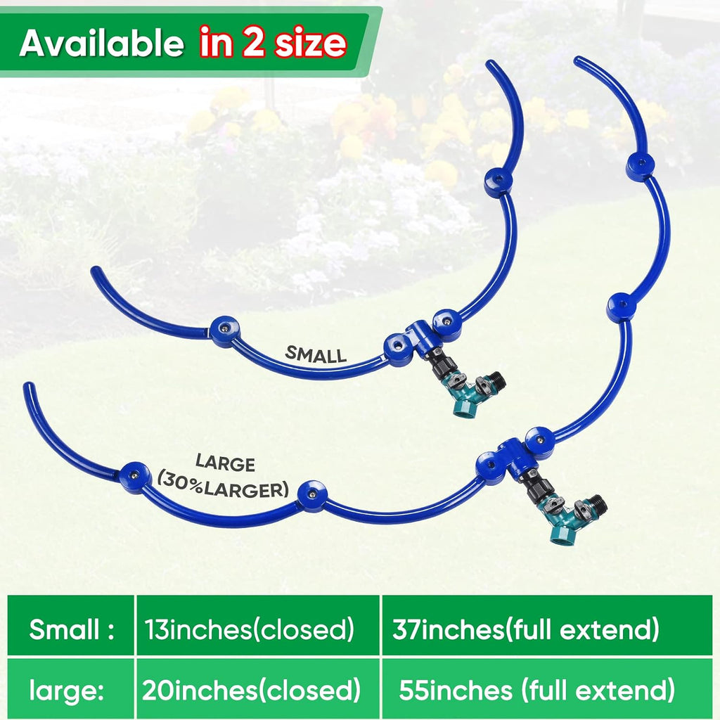 ZZM 360°Tree Water System Tree Watering Ring Circle Sprinkler and Irrigation System Targeted Water with Y Hose Splitter