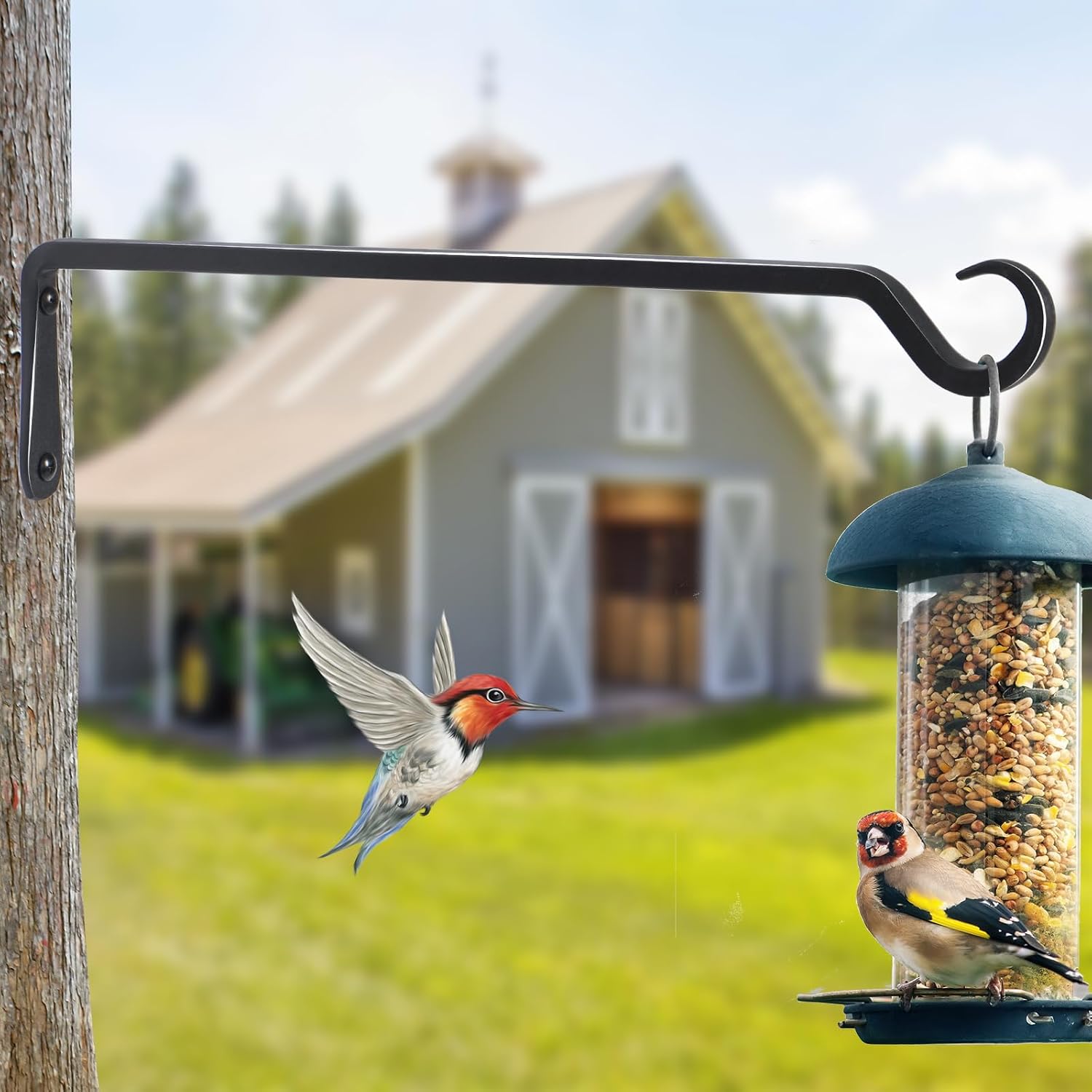 16 inch Plant Hanger, Sturdy Hanging Plant Bracket Outdoor, Hanging Plant Wall Hook Heavy Duty, for Hanging Bird
