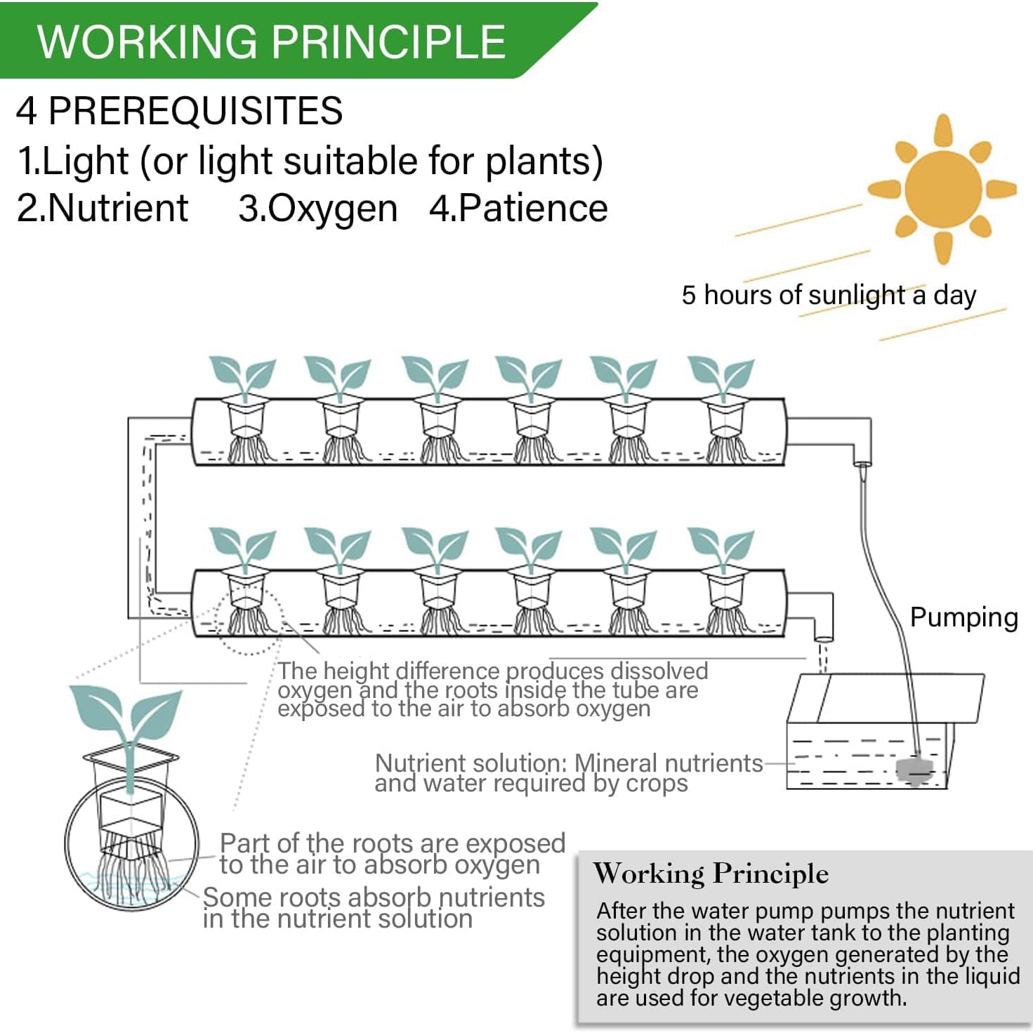 Hydroponics Growing System Kit,3 Levels 108 Sites/Hydroponic Planting Vegetables,Herbs Garden Tools,with