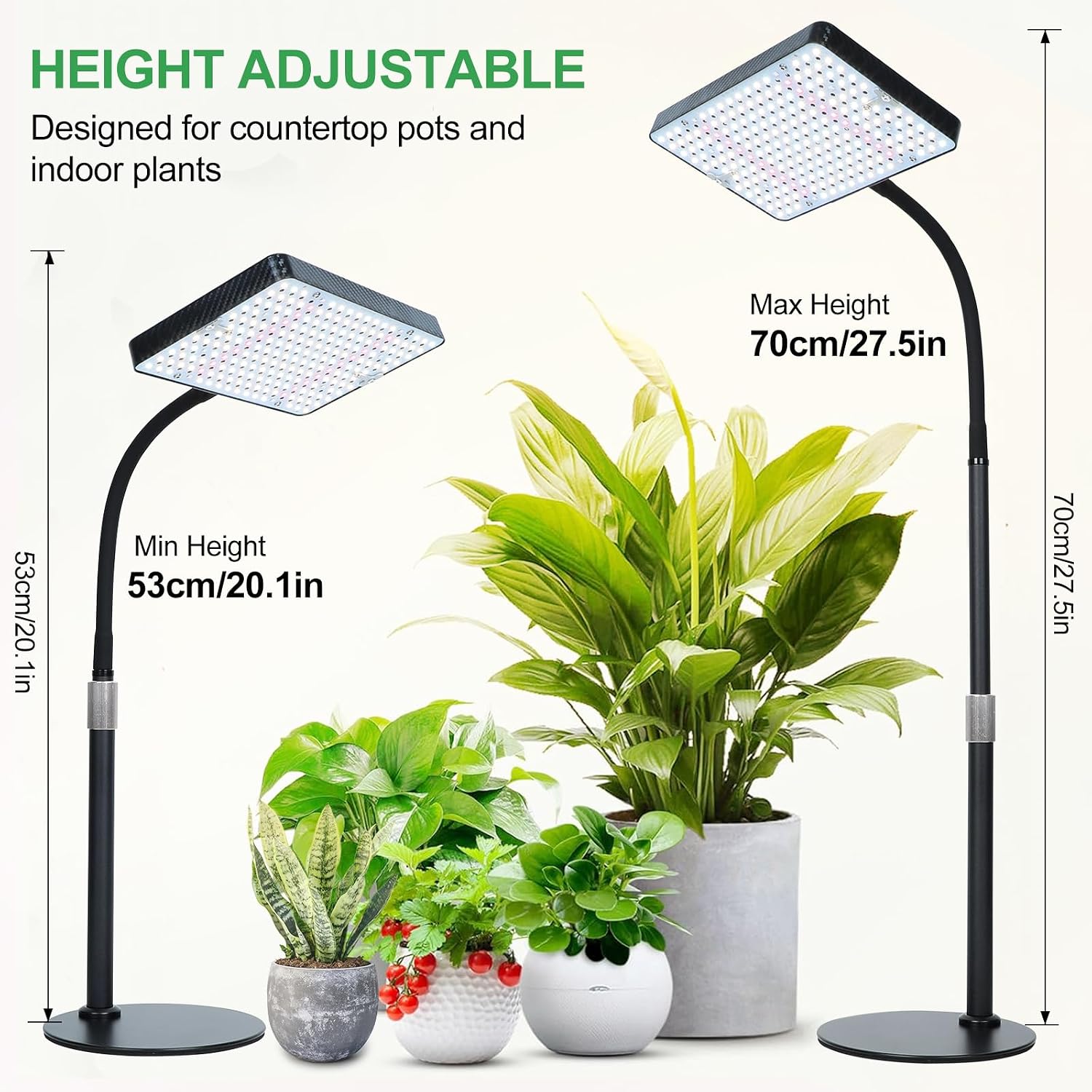 2026 Tabletop Grow Lights for Indoor Plants, Seed Starting, Bonsai, 4/8/12/16/20H Timer, 25 Watt Power Draw, Bright