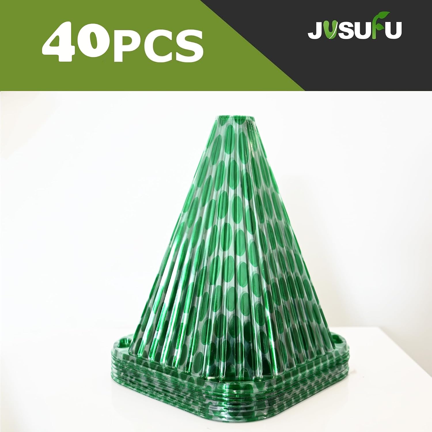 Pack 40 Garden Cloches for Plants, Reusable Bell Plant Cover | Plant Covers Protectors from Animals Snails /Birds