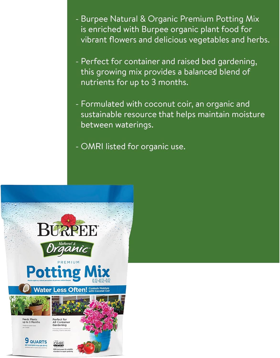 Burpee SuperSeed Seed Starting Tray | 16 XL Cell | Reusable & Dishwasher Safe &, 9 Quarts | Premium Organic Potting