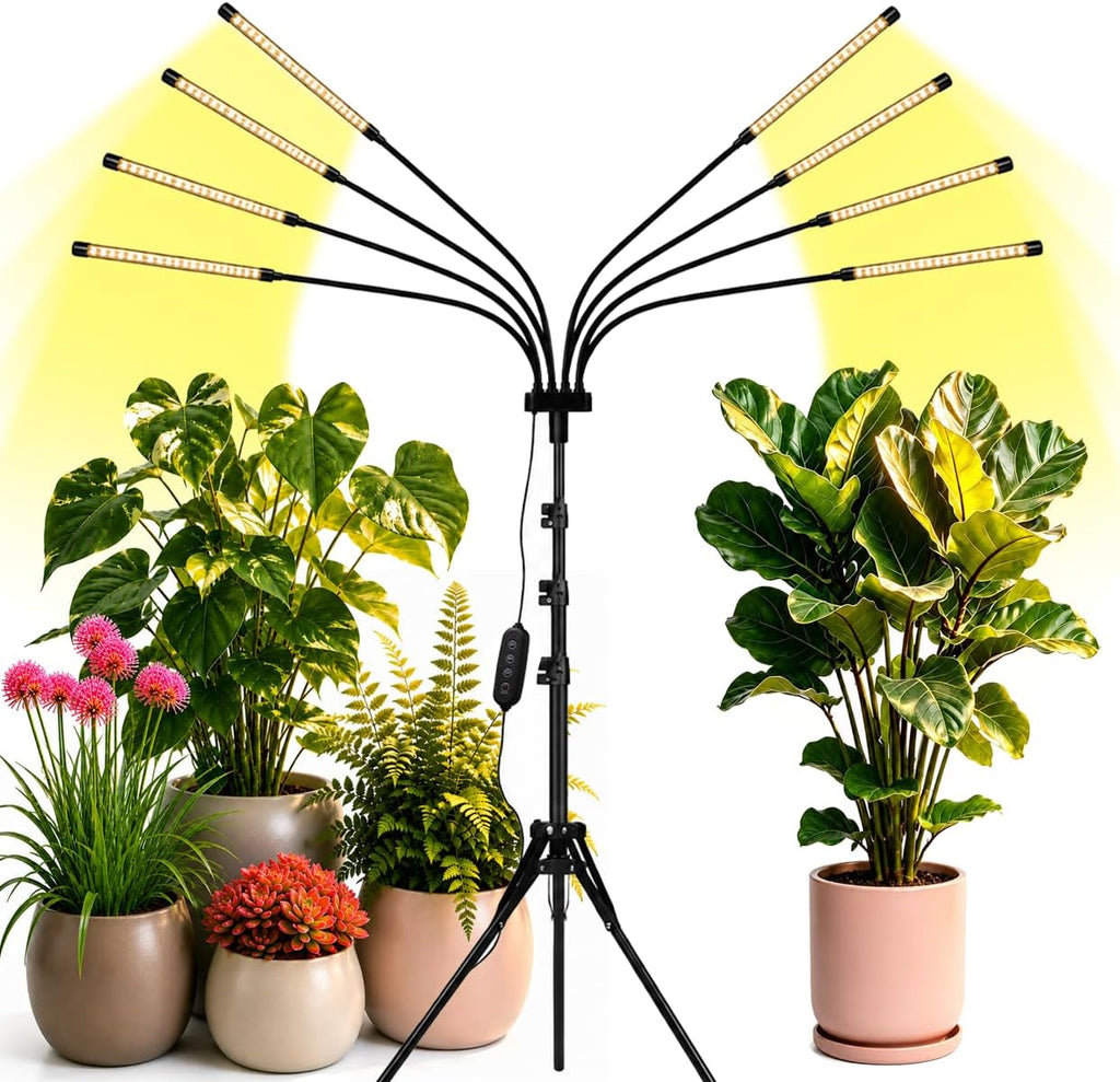 Grow Lights for Indoor Plants, Full Spectrum Grow Light for Indoor Growing with Tripod Stand, Auto On/Off Timing 4/8/12H, Plant Grow Lights Indoor.