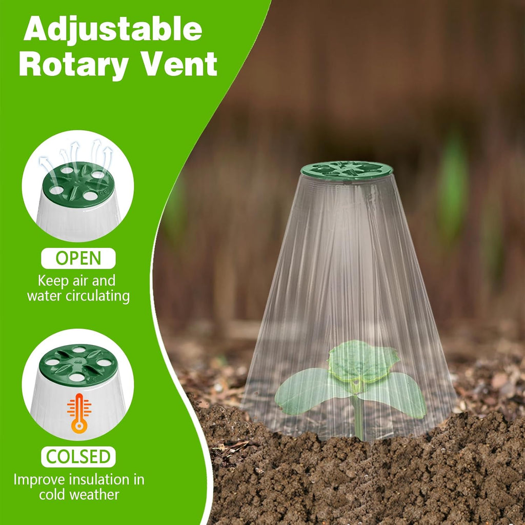20Pc Reusable Bell-Shaped Plant Covers for Outdoor Gardens, Frost Protection and Animal Defense (Snails, Birds