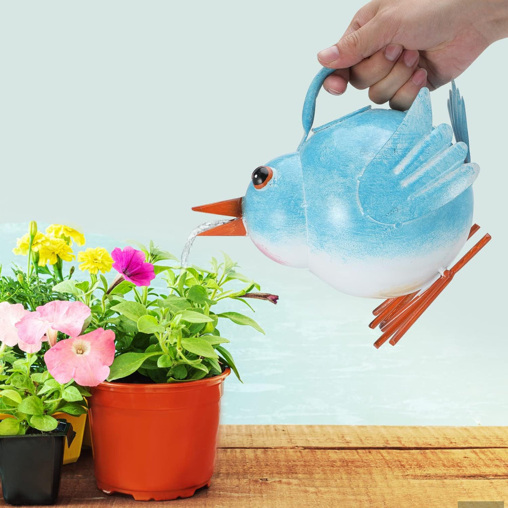 Metal Cute Bird Watering Can for Indoor/Outdoor Plants,Garden Functional Small Watering Can Decor, Decorative Watering