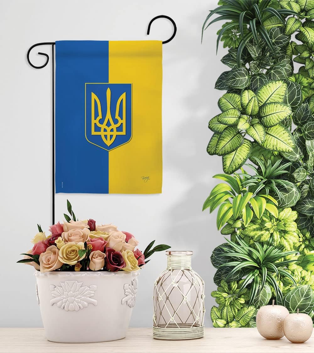 Ukraine Garden Flag Set With Stand Bandera de Ucrania Breeze Decor Indoor Tapestry Suppport Україна Outdoor Home