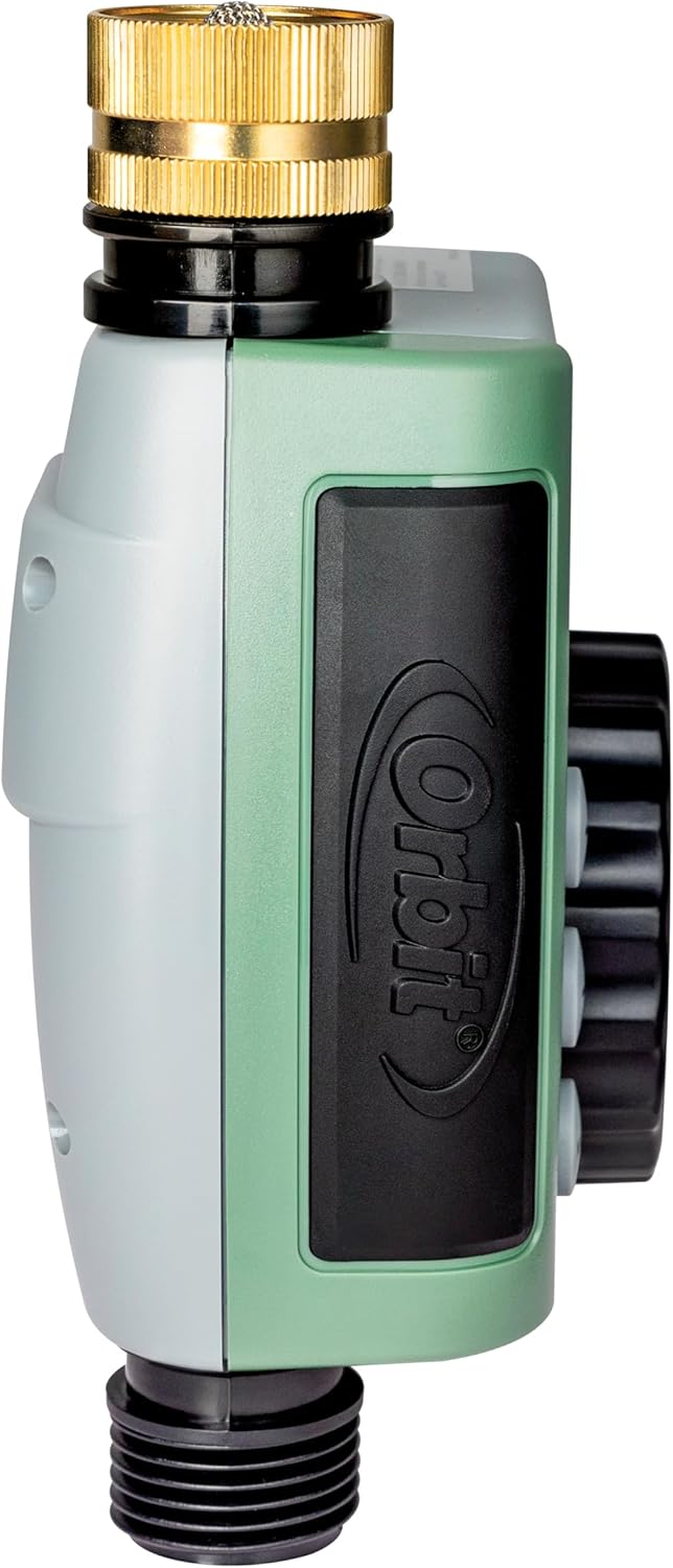 Orbit One Outlet Single-Dial Hose Faucet Timer - Easy Programmable - For Garden Watering System - LCD Hose Timer with
