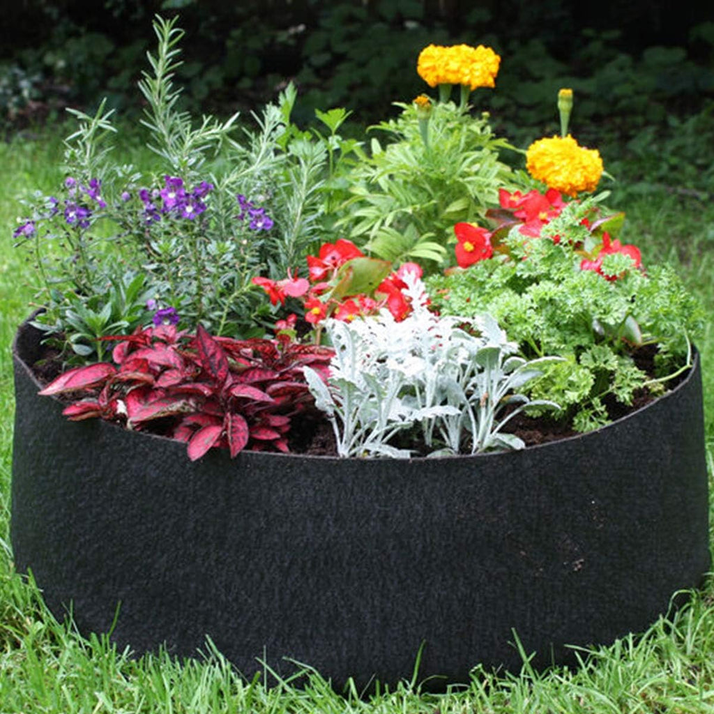 JES&MEDIS 6-Pack 45 Gallon Plant Grow Bags Thick Aeration Non Woven Fabric Flower Vegetable Pots with Handles Garden