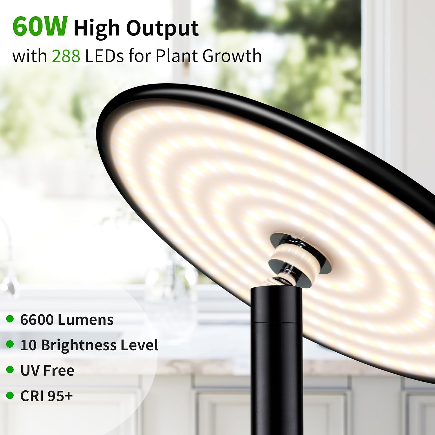 85" Tall Grow Light for Large Indoor Plants, 60W Full Spectrum | 1-23H Timer, Blue-Enhanced Sun Spectrum, Dimmable