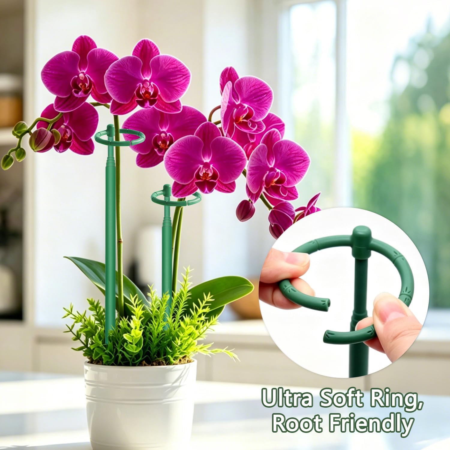 7Pcs Telescoping Plant Stakes 12.5-48.4IN Adjustable Monstera Plant Support | Stainless Steel Plant Stakes for Indoor