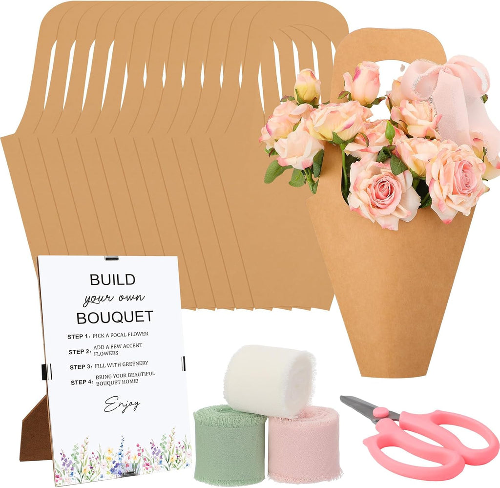 Tinlade 35 Pcs Flower Bar Kit for Wedding Bridal Shower