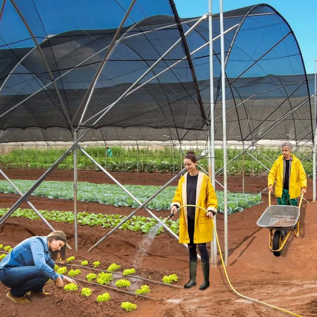 QLOFEI 40-50% Shade Cloth with Grommets, Sunblock Mesh Tarp Shade Neting Cover for Plant Greenhouse, Easier to Hang