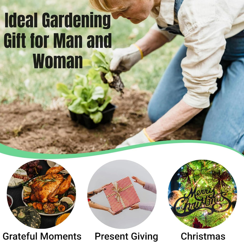 Garden Tool Set, 6PCS Heavy Duty Stainless Steel Gardening Hand Tools with Ropes, Includes Hand Cultivator Shovel