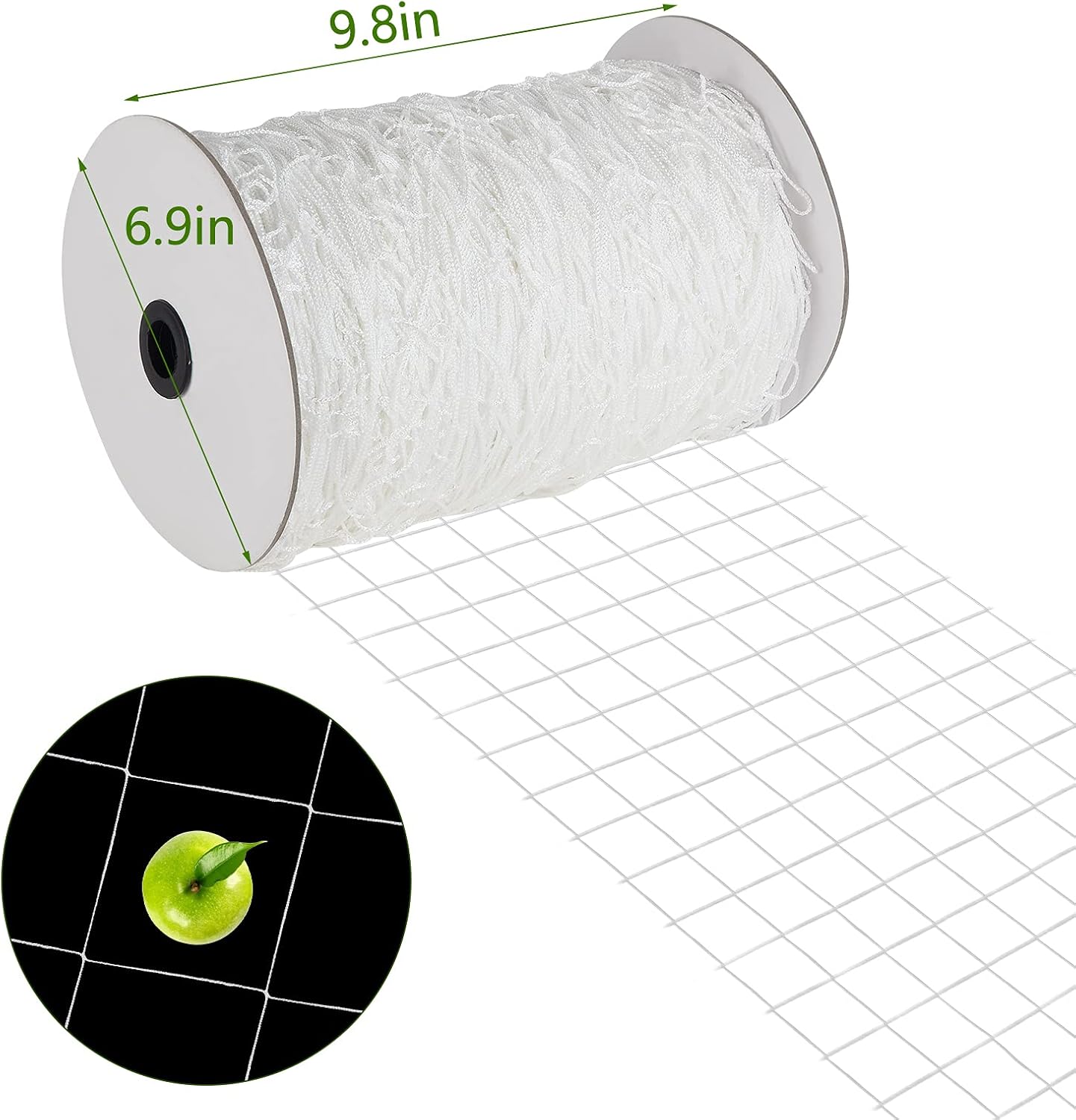 Toolazy Trellis Netting 5 x 350 ft - Heavy Duty Nylon Garden Netting with 6 Inch Mesh, Soft Plant Support Net for