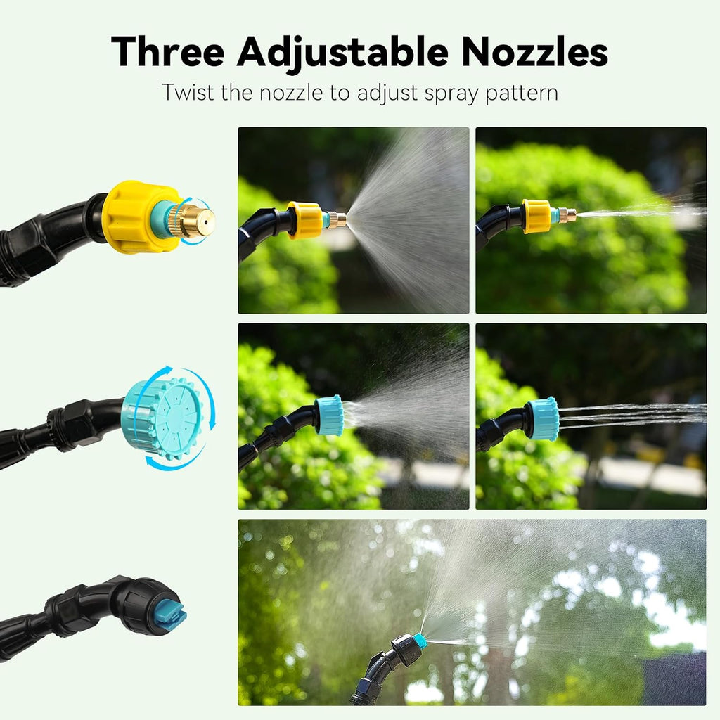 TOOVEM Electric Garden Sprayer, Portable Battery Powered Watering Wand | Electric Garden Sprayer, Portable Battery