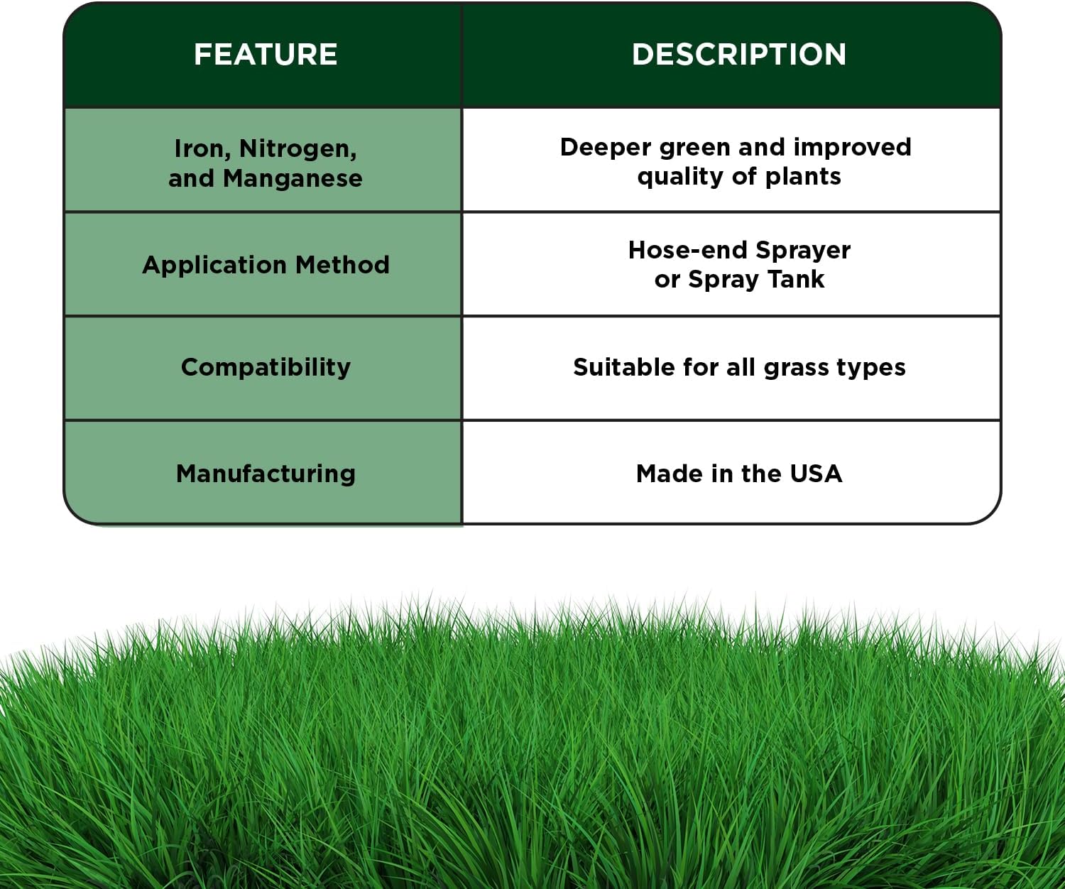 Simple Lawn Solutions - Liquid Iron Fertilizer Darker Green - Chelated Micronutrients - Concentrated Green Booster for
