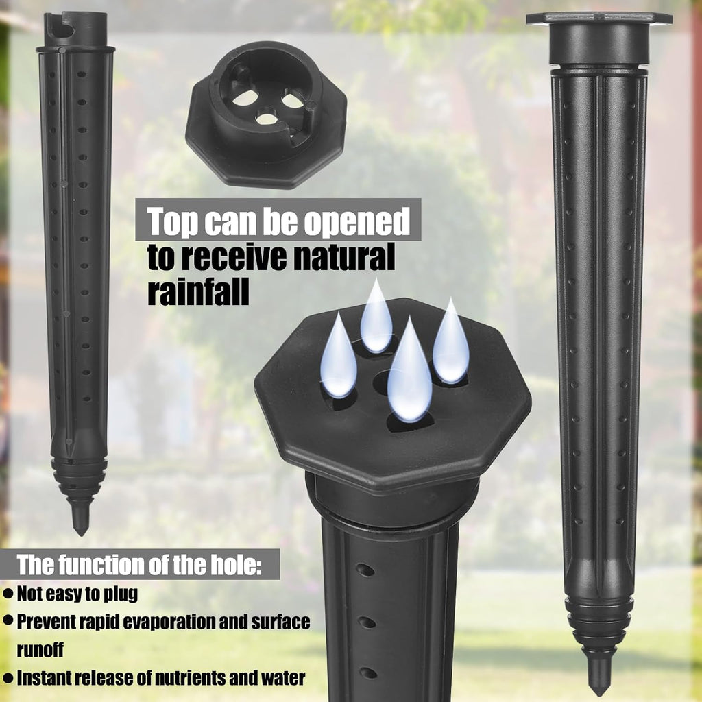 Briwooody 4 Pack Garden Plant Watering Stake Large UV-Protected ABS Plastic Deep Root Irrigation Spike for Trees