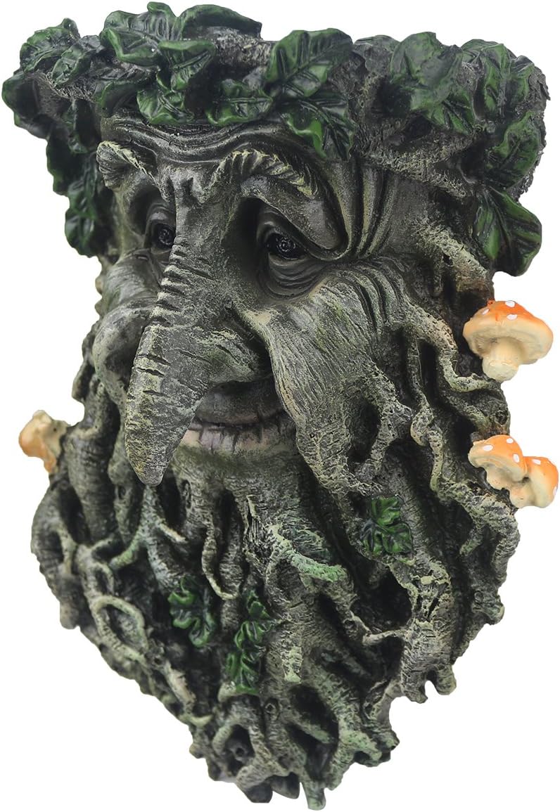 Old Man Tree Face Decor Sculpture Flower Planter Pot by Waterproof Resin, for Indoor, Outdoor, Home Decor, Garden