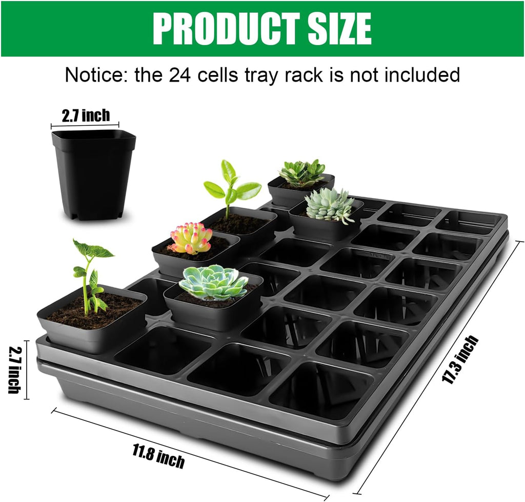 RooTrimmer 5 Pack Nursery Potting Tray, Carrying and Holding Plant Tray for Seeds Starting Pot, Collecting Drainage