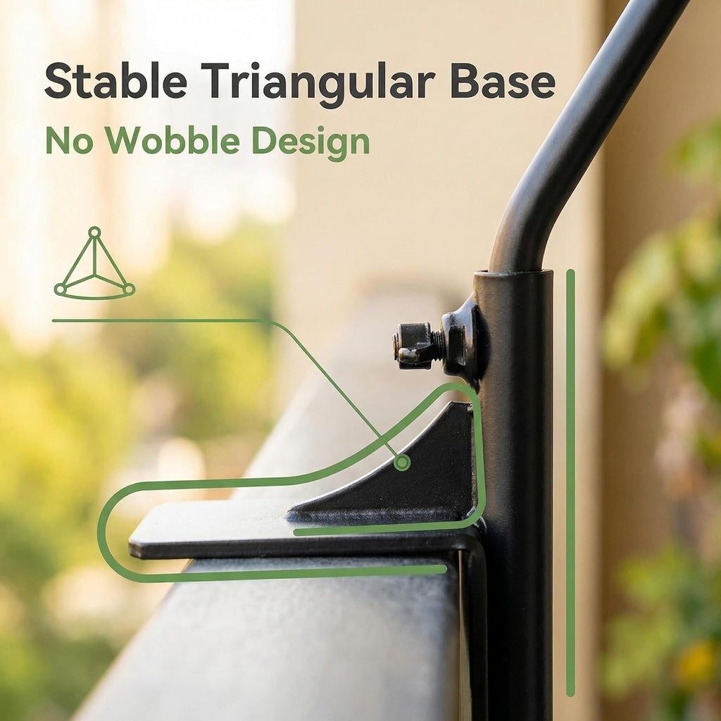 Heavy Duty Deck Hook,360 ° Rotating Design,Pole 15”Long Metal Deck Railing Hooks for Hanging Bird Feeders,Planters,Suet