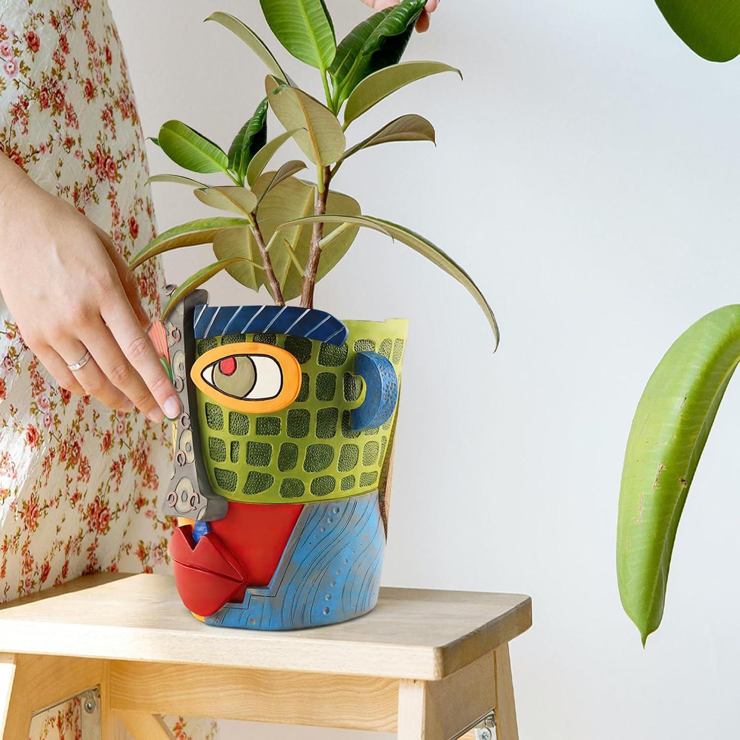 Midogaigai Abstract Face Planter Pots for Indoor Plants&Flowers Home Decor | Adorable, Quirky Face Planter, Funny