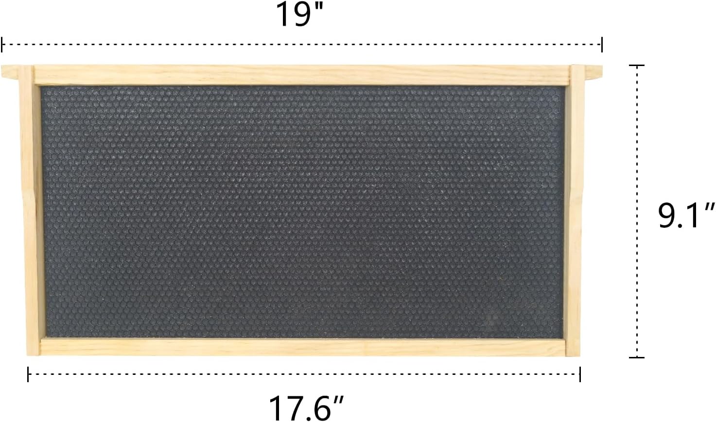 BeeTech 10-Pack Deep Brood Box Wooden Beehive Frames and 100% Beeswax Dipped Plastic Foundations for Beekeeping
